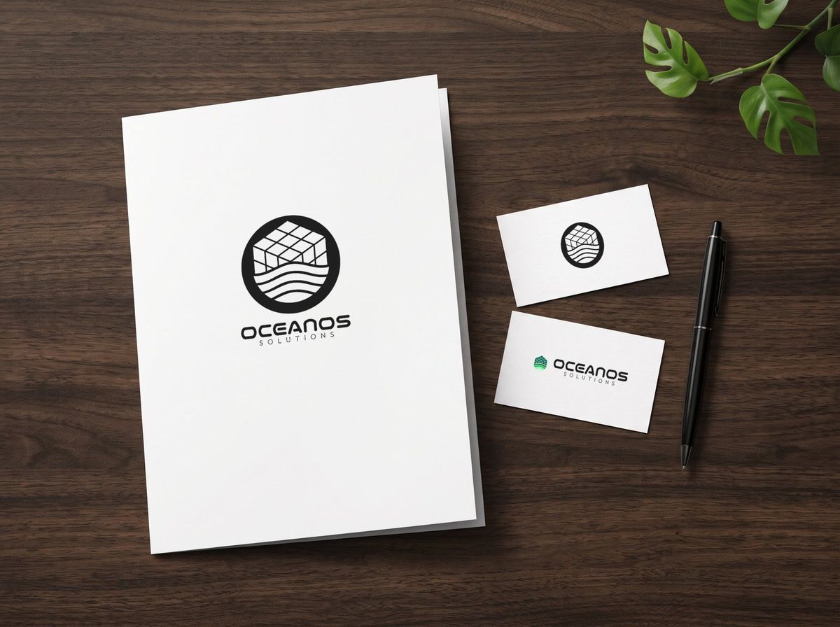 Pasta e cartões: cena fictícia gerada por IA com o logo oficial aplicado